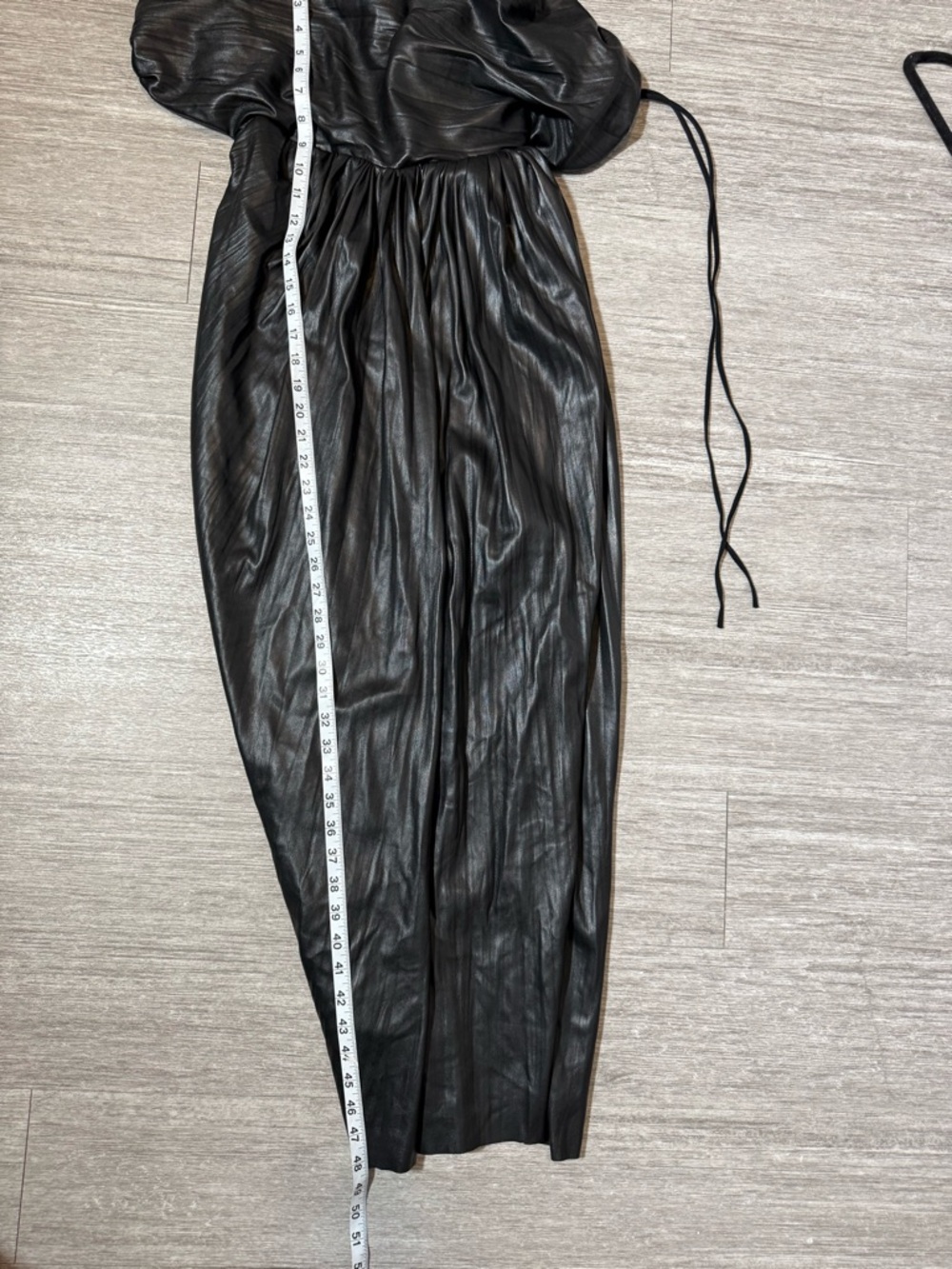 Maria Lucia Hohan Abigail Midi Faux Leather Strapless Luxury Evening Cocktail - Picture 6 of 13